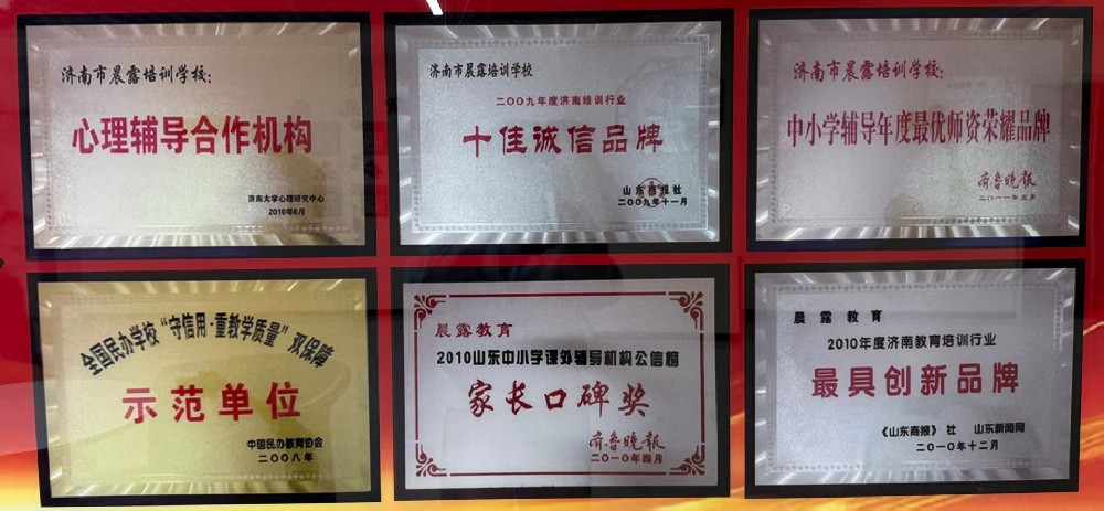 济南晨露学校荣誉